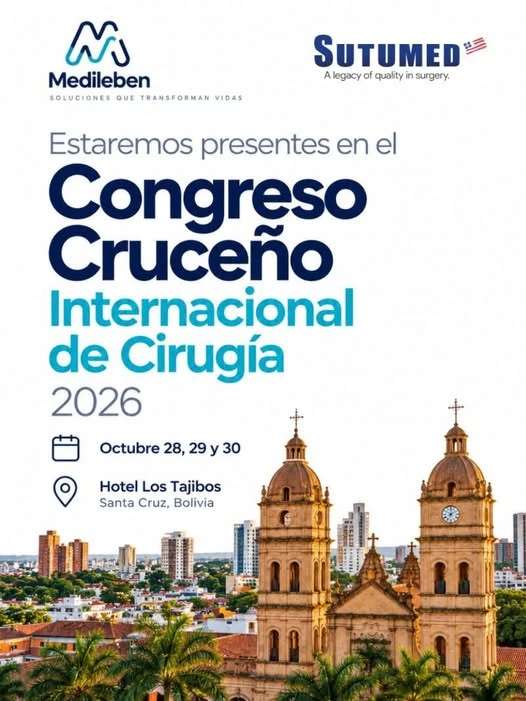 Congreso Cruceño Internacional de Cirugía 2026, del 28 al 30 de octubre en Santa Cruz.
